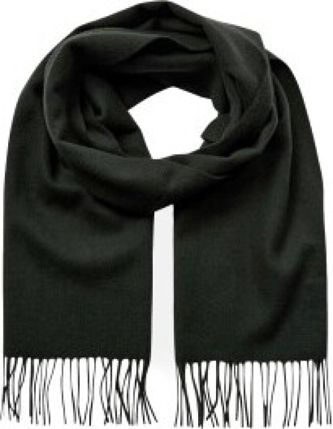 Wool Scarf Mørkgrørnn ull One Size Herre
