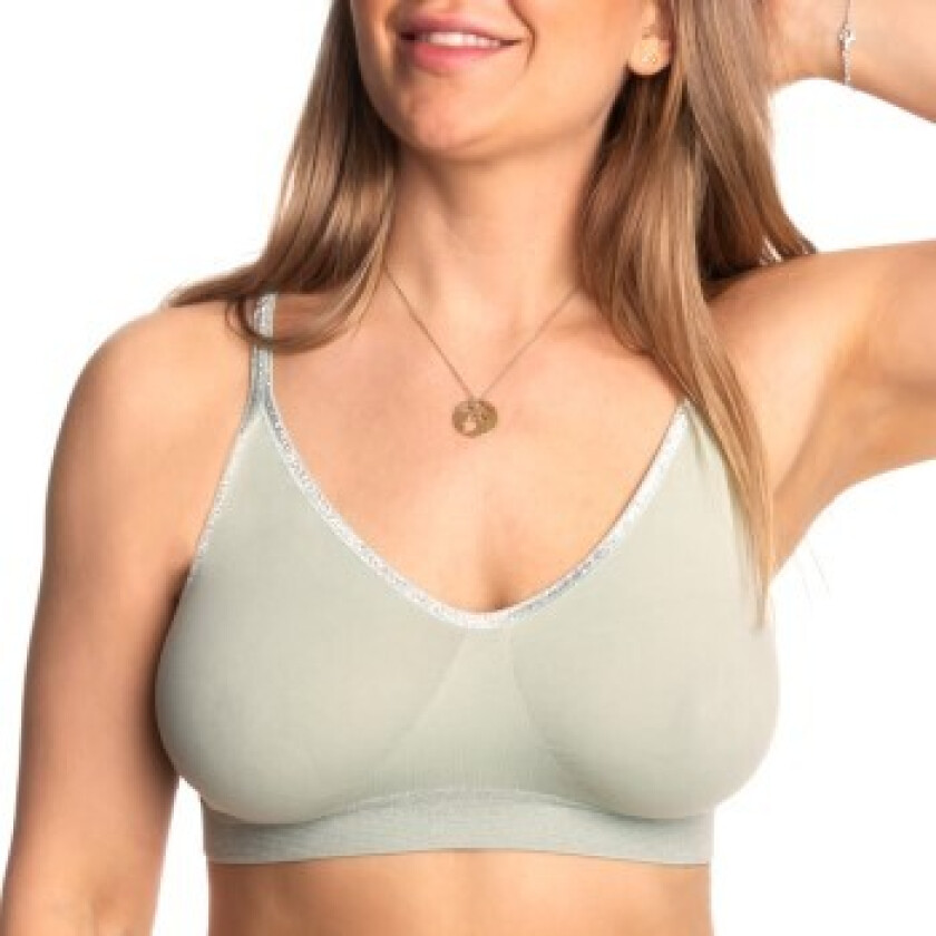BH Lucia Glitter Bra Top Mintgrønn polyamid Small Dame