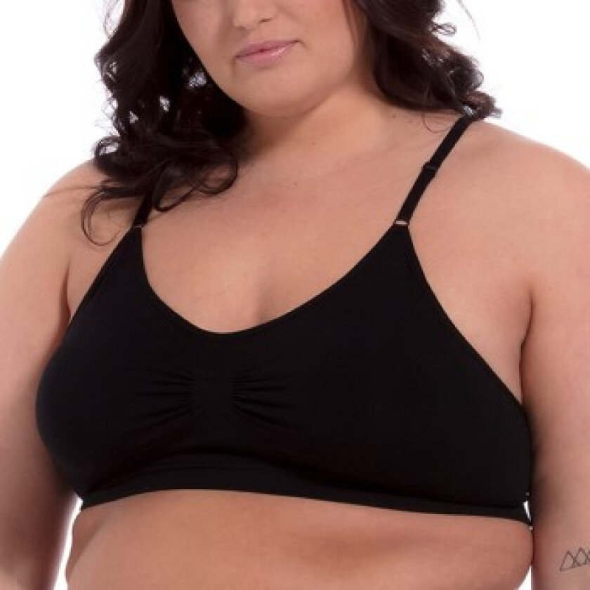 BH Comfort Bra Spaghetti Straps Bamboo Svart Medium Dame