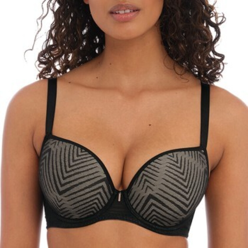BH Tailored Uw Moulded Plunge T-Shirt Bra Svart G 80 Dame