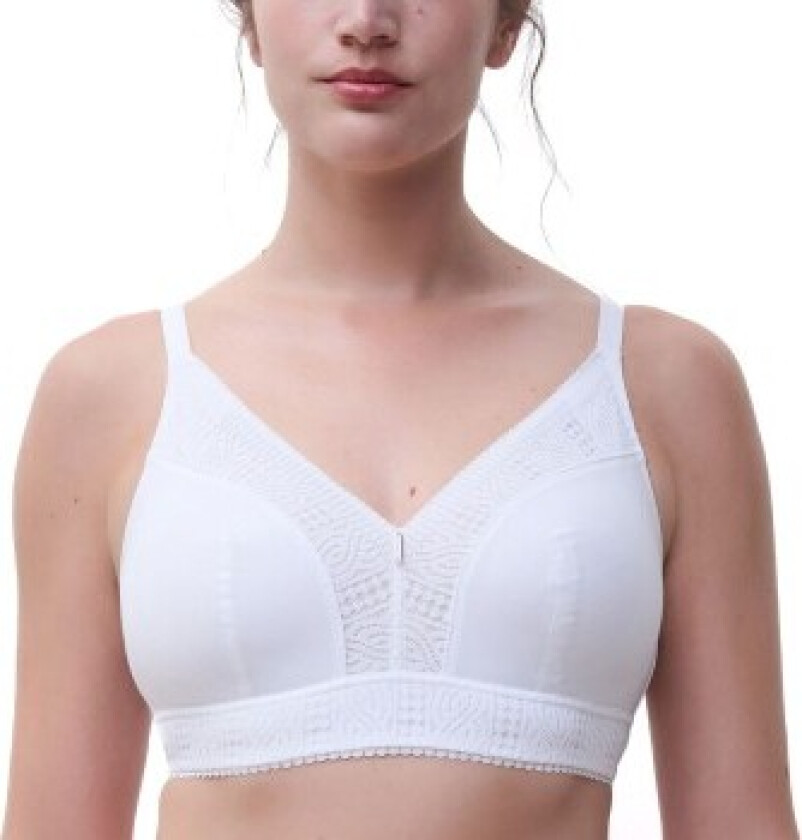 BH EasyFeel Wirefree Support Bra Hvit nylon D 95 Dame