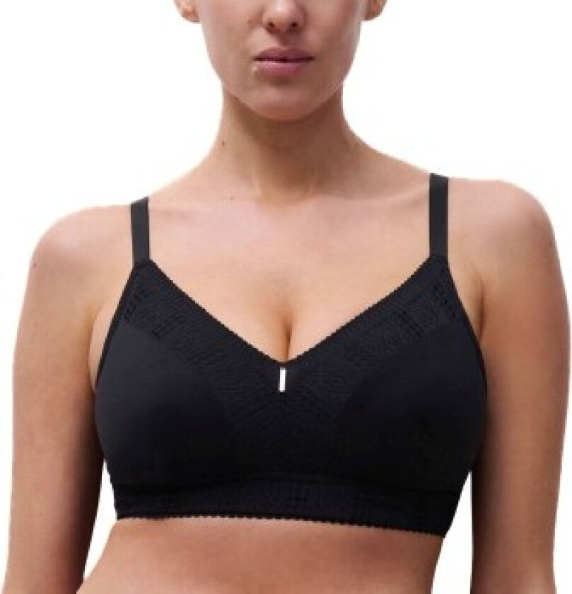 BH EasyFeel Wirefree Support Bra Svart nylon B 80 Dame