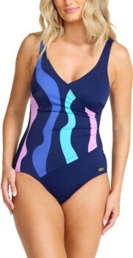 Julia Basic Swimsuit Dame Pink/Blue 44