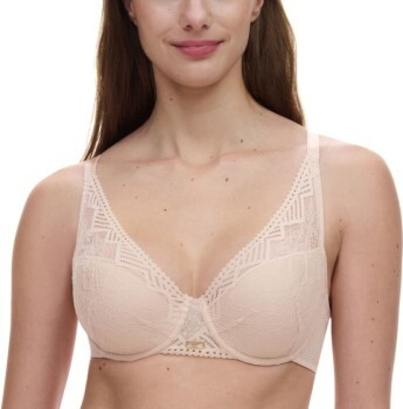 BH Origins Lace Lightweight Plunge Bra Beige nylon C 90 Dame