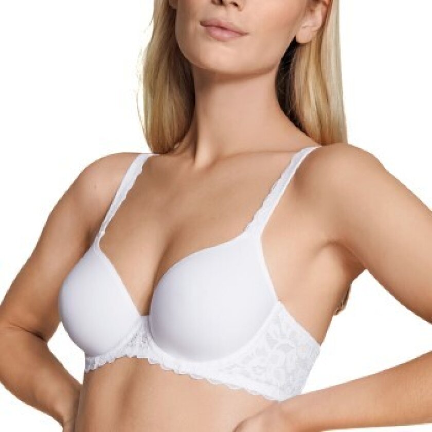 BH Natural Comfort Lace Bra Hvit polyamid C 80 Dame