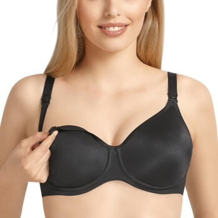 BH Microfiber Underwire Nursing Bra Svart E 80 Dame