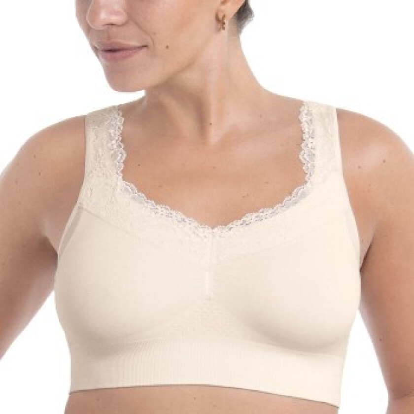 BH Lotta Lace Post Mastectomy Bra Elfenben nylon XX-Large Dame