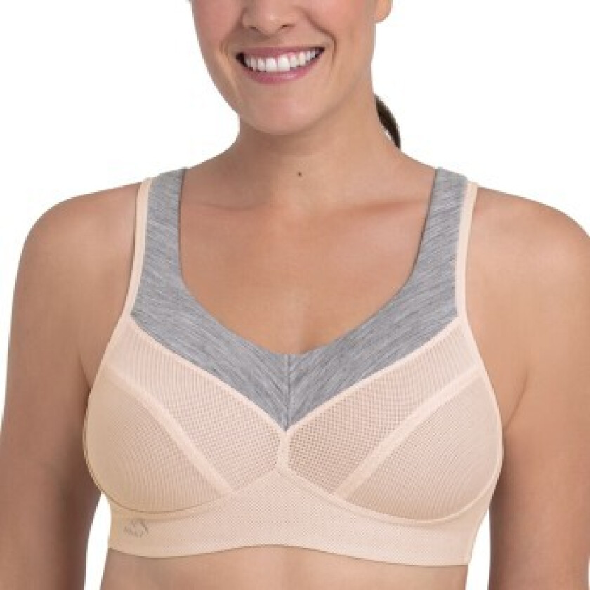 BH Active Wool Sport Bra Rosa/Grå C 95 Dame