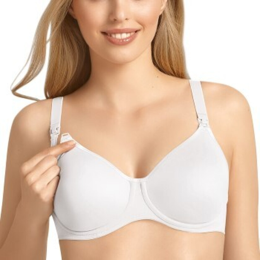 BH Microfiber Underwire Nursing Bra Hvit C 80 Dame