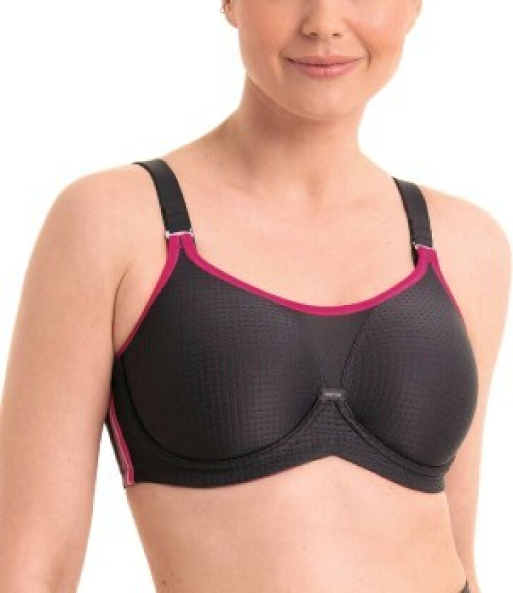 BH Active Underwire Sports Bra Antracit E 85 Dame