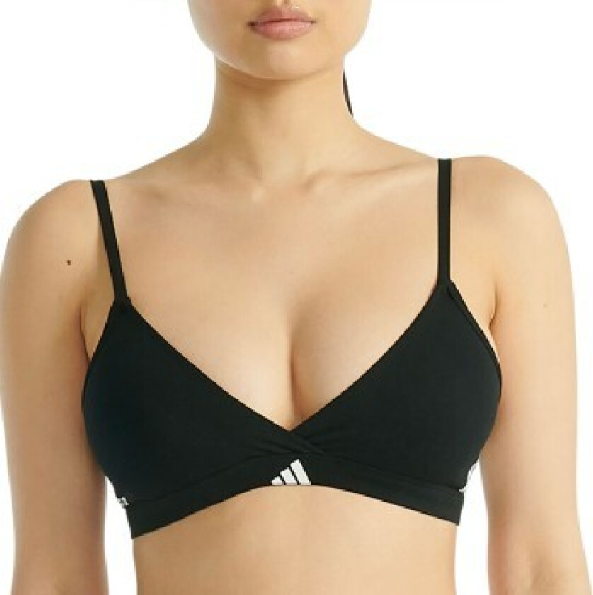 BH Sport Active 3 Stripes Triangle Bralette Svart bomull Medium Dame