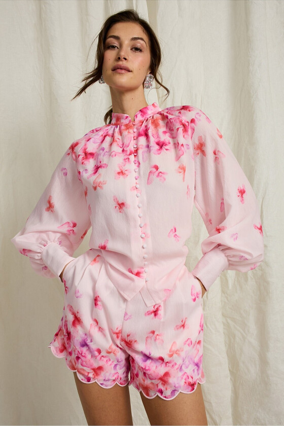 Shorts med bølgede benender - Natur