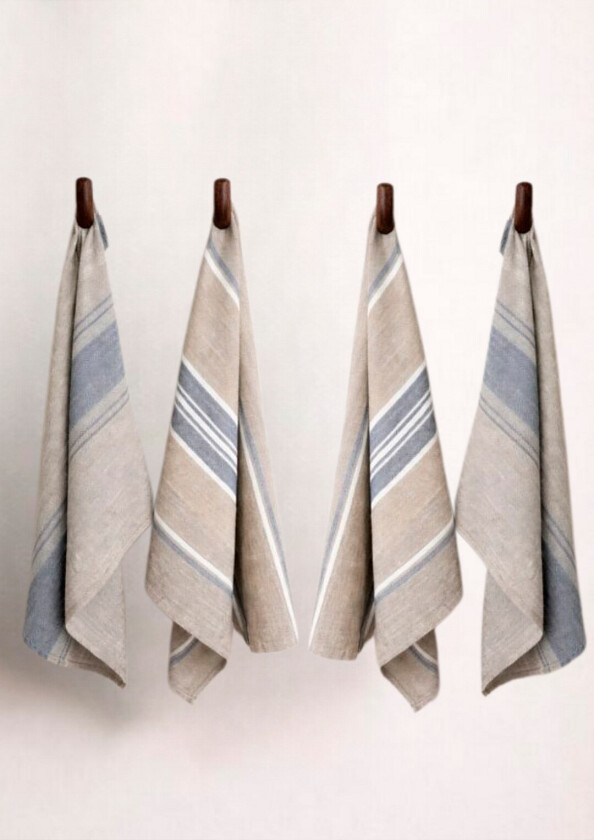 2-pakning kjøkkenhåndkle Isabella - Beige