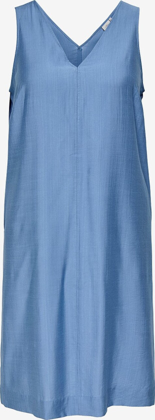 Kjole carJoanna S/L V-neck Calf Dress Wvn - Blå