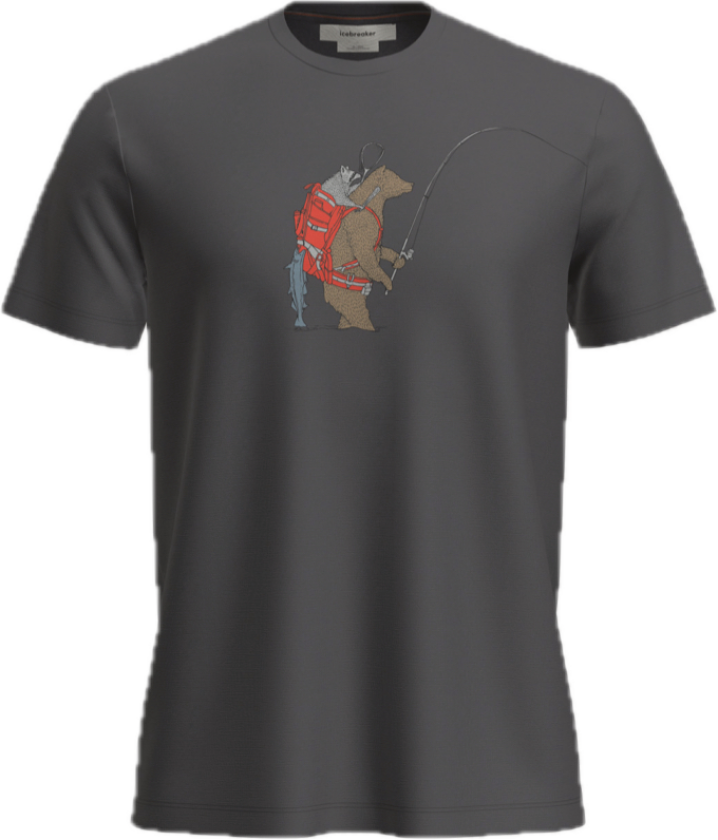 Men's Merino 150 Tech Lite Ss Tee Bear Catch Obsidian