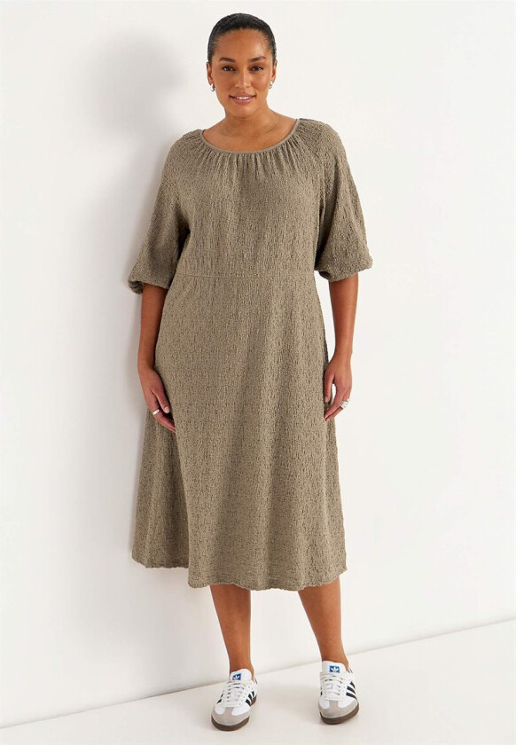 Jersey-kjole med struktur