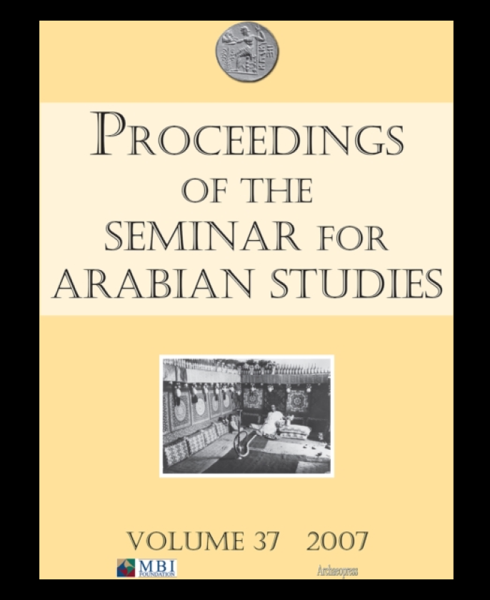 Proceedings of the Seminar for Arabian Studies Volume 38 2008