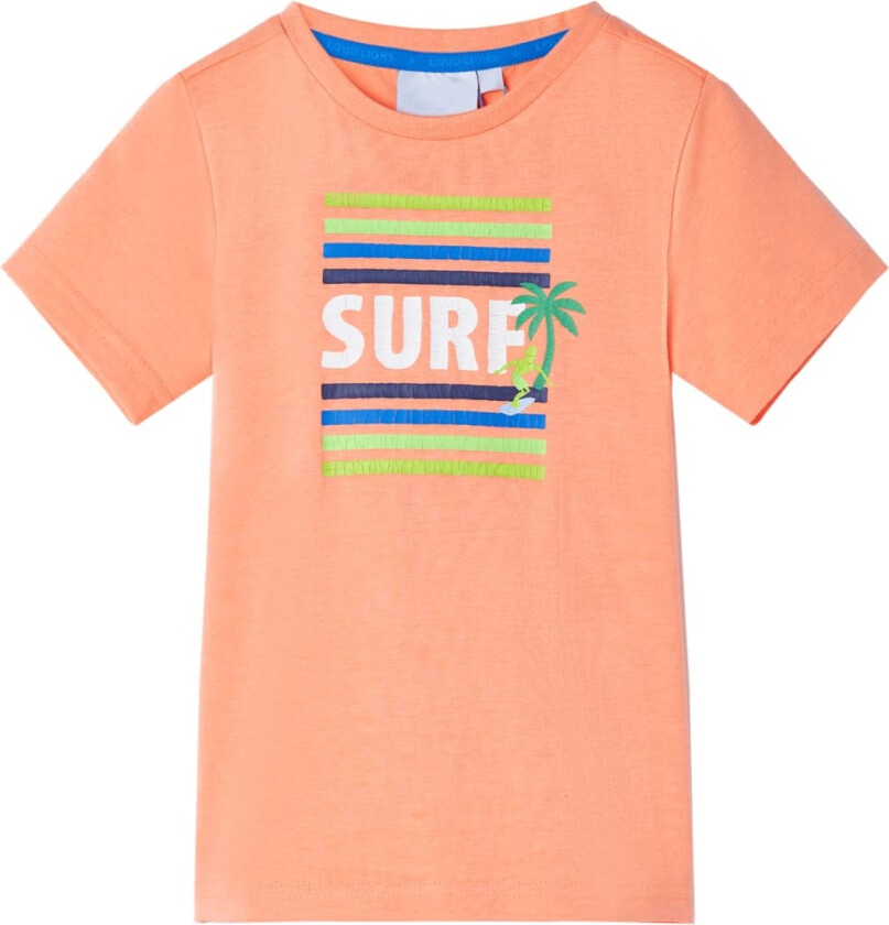 T-skjorte for barn neonoransje 140