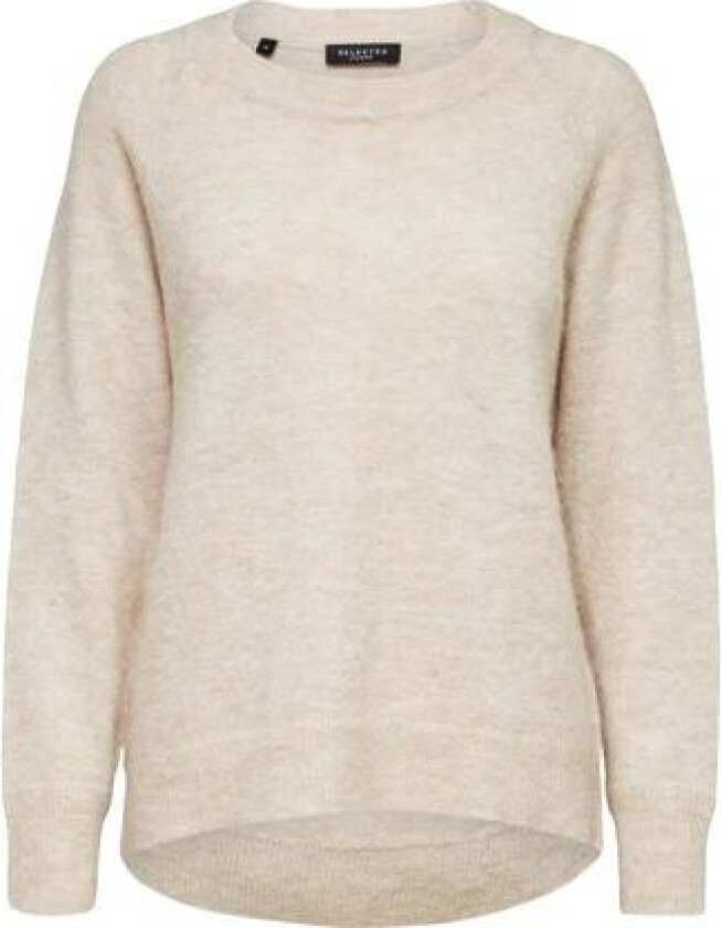 Lulu LS Knit O-Neck - Birch Melange XL