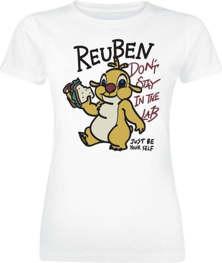 Disney T-skjorte - Reuben - Don't Stay In The Lab - S til 3XL - Damer - hvit