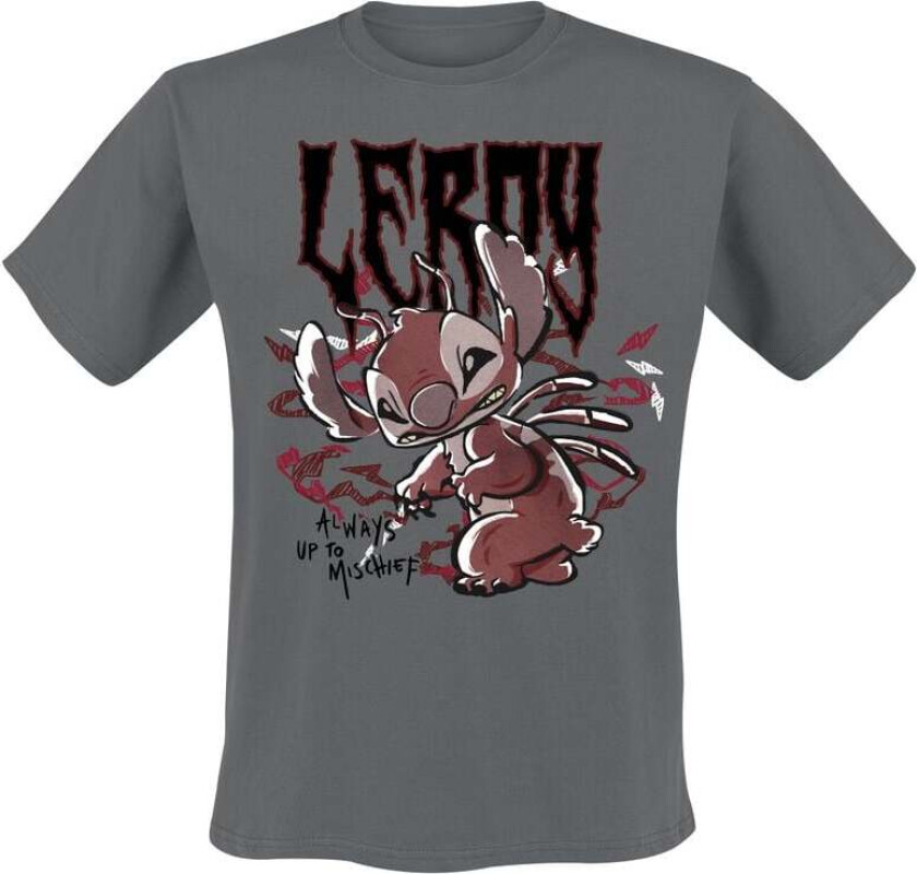 Disney T-skjorte - Leroy Always Up To Mischief - M til 3XL - Herrer - grå