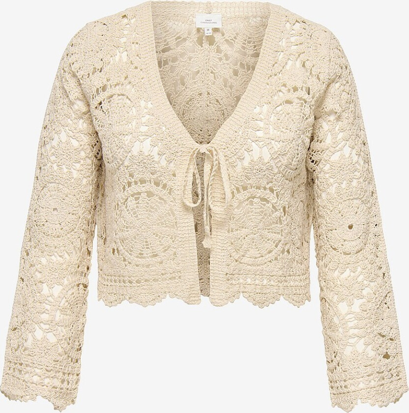 Kardigan carWaterly LS Croche Tie - Grå