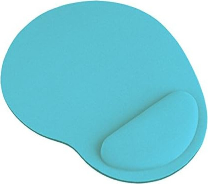 Musematte med gel, musematte med håndleddsstøtte - Med komfortabel gel-håndleddsstøtte - Sklisikker gummibase, ergonomisk blå