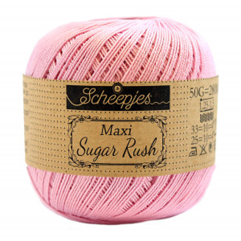 Maxi Sugar Rush Garn Unicolor 222 Tulipan