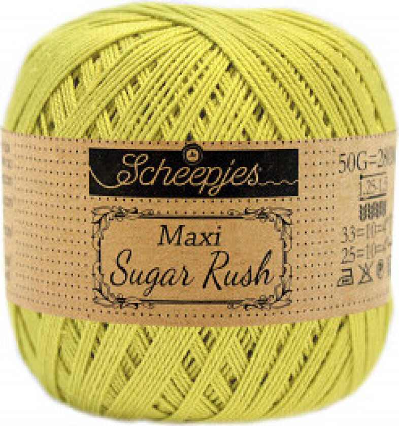 Maxi Sugar Rush Garn Unicolor 245 Grønn Gul