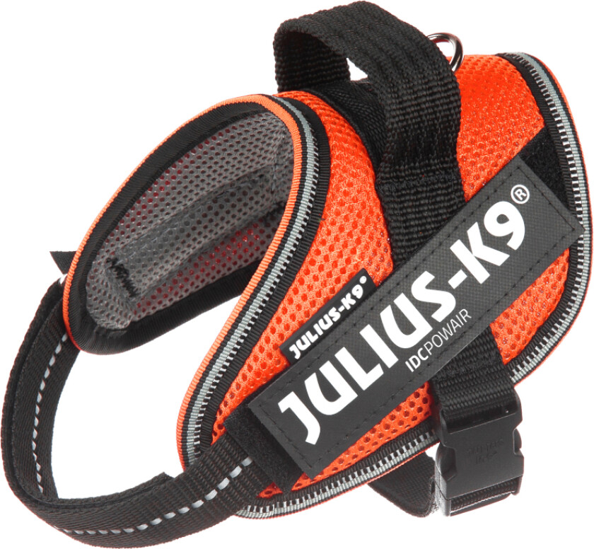 JULIUS-K9 IDC® POWAIR-sele - oransje - Størrelse XS/Mini-Mini: brystomkrets 40 - 53 cm