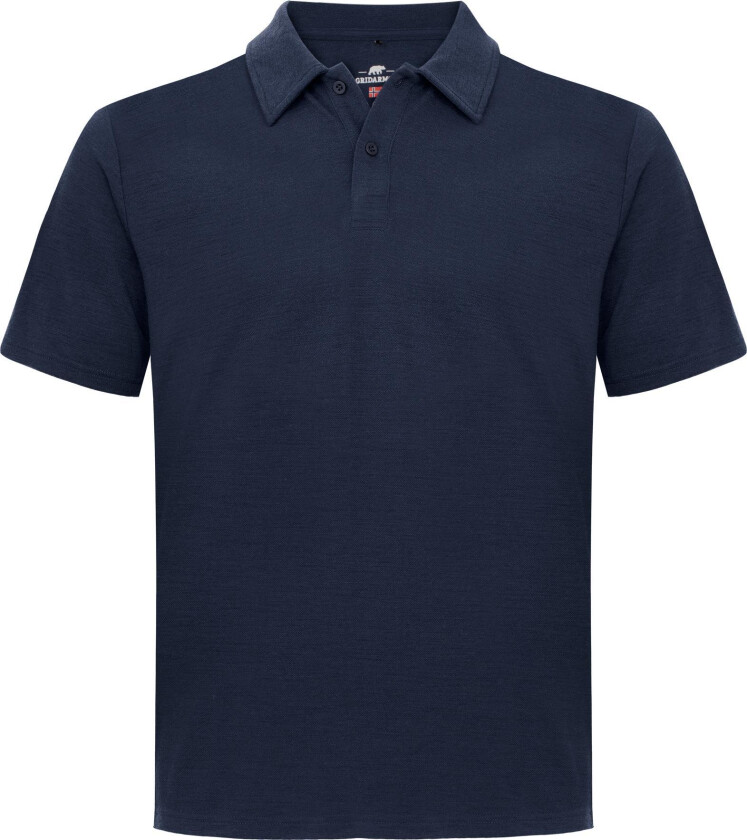 Men's Merino Wool Polo Tee Navy Blazer