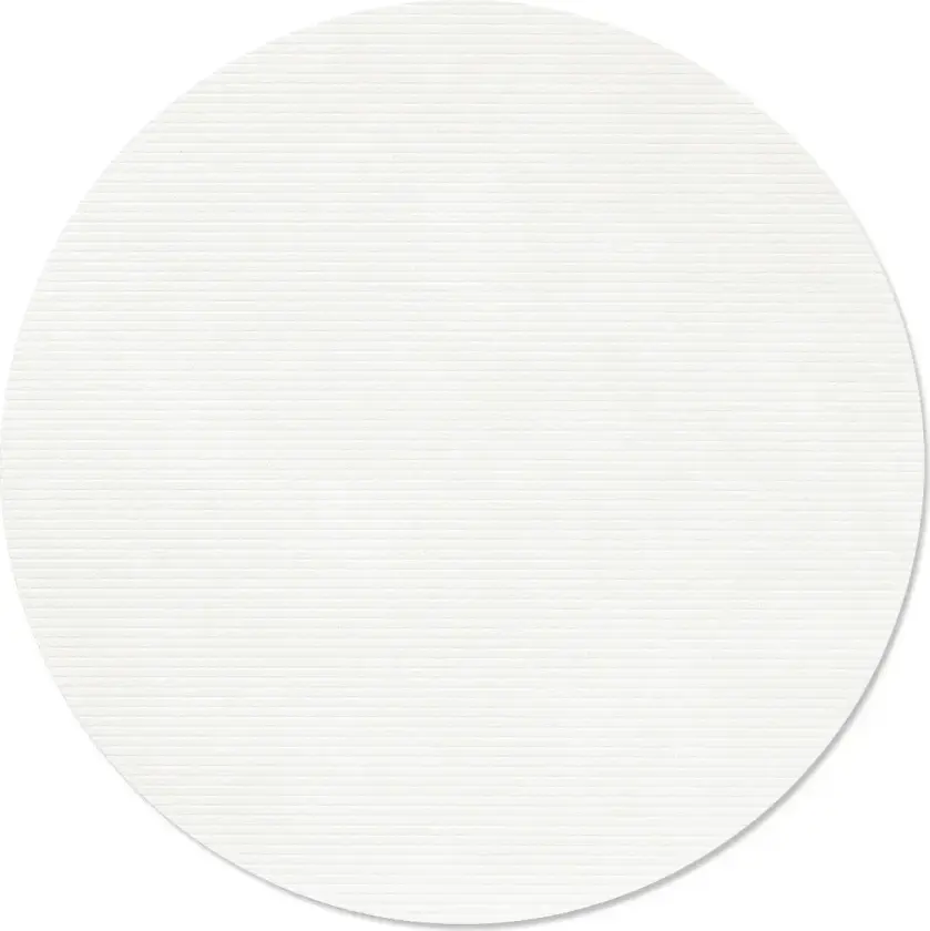 Corduroy bordbrikke Pure white, circle, L