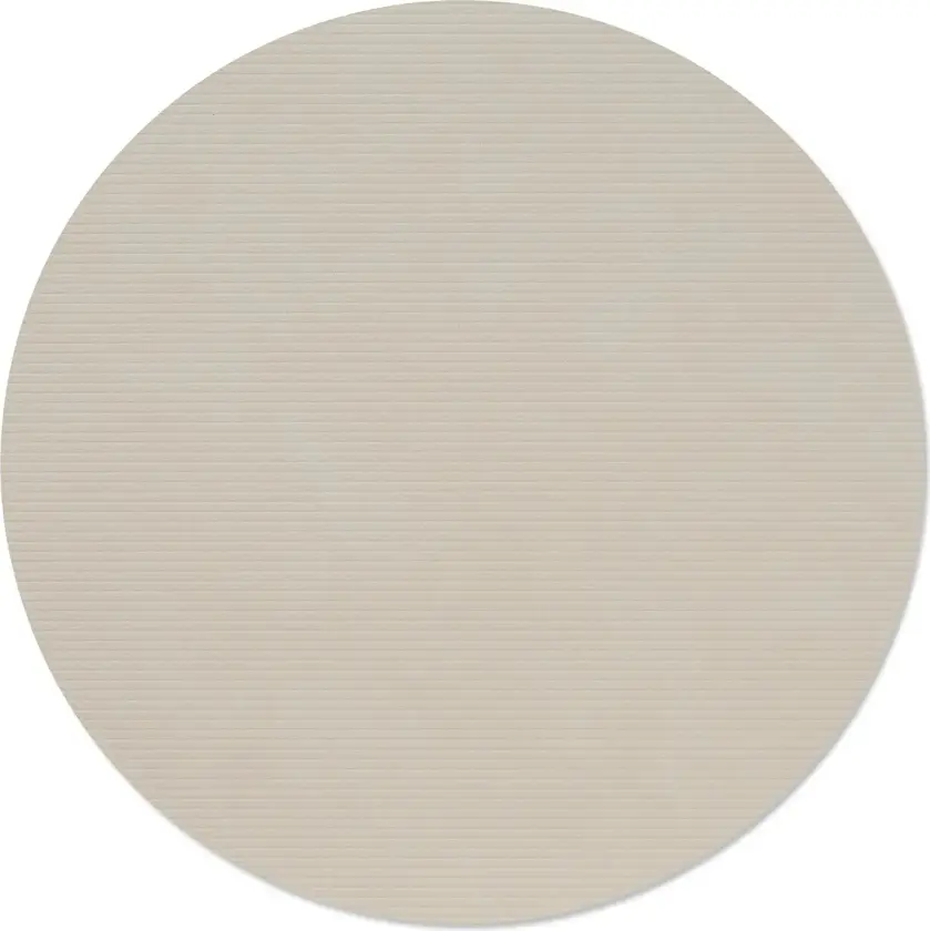 Corduroy bordbrikke Oyster white, circle, L