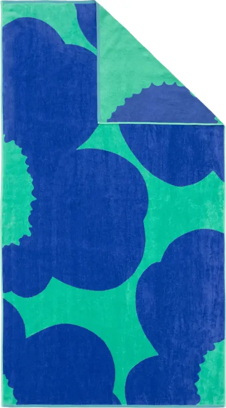 Iso Unikko badehåndkle Teal-blue, 100x180 cm