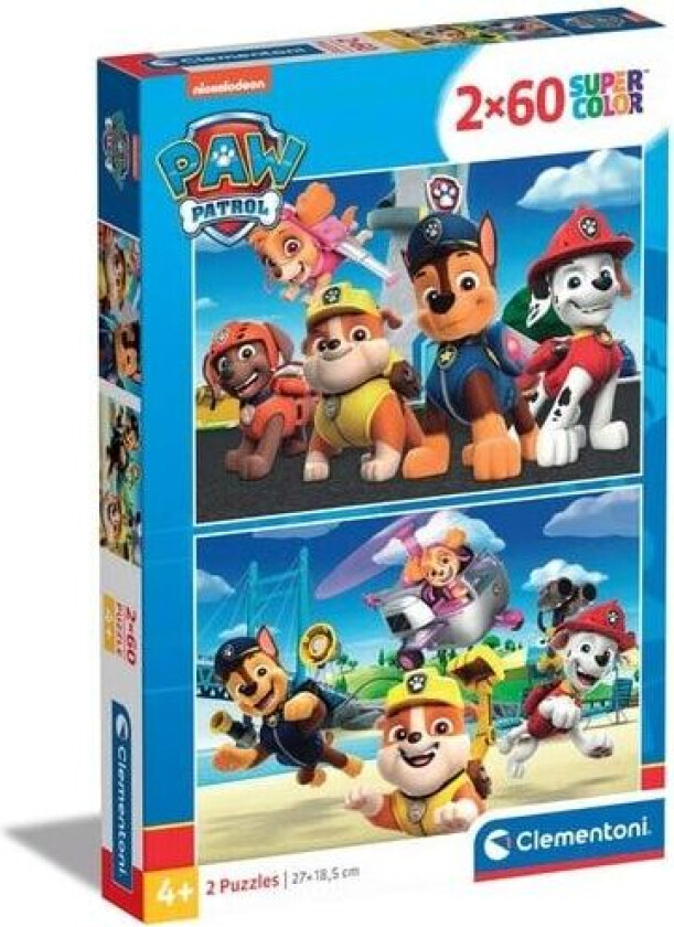 Jigsaw puzzle Paw Patrol 2x60st. Gulv