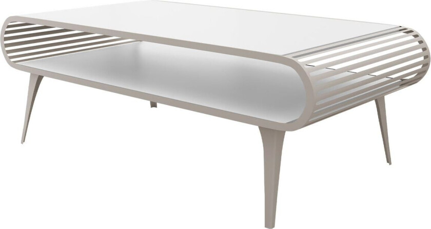 Salvaris Sofabord 120 cm - Beige med hvit bordplate