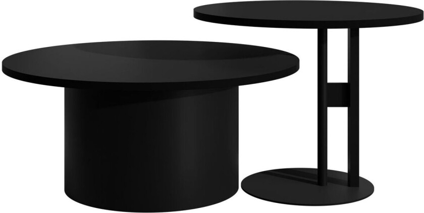 Lorvyn Sett med bord rundt 58/75 cm - Svart