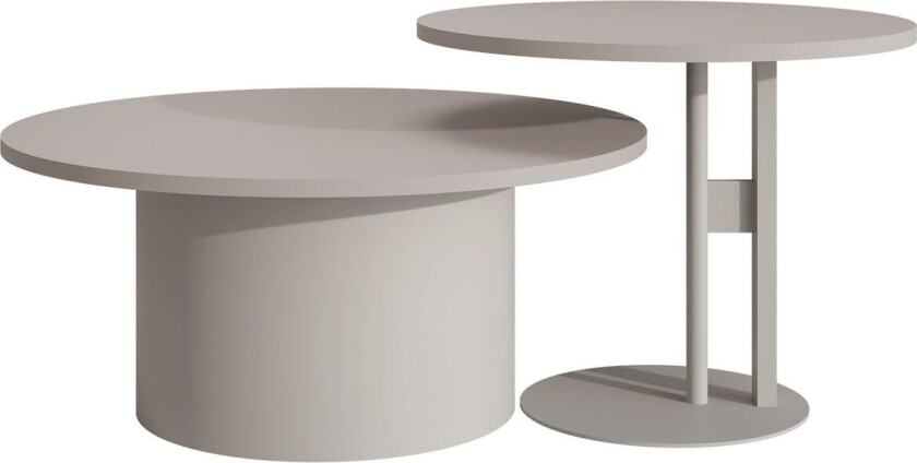 Lorvyn Sett med bord rundt 58/75 cm - Beige