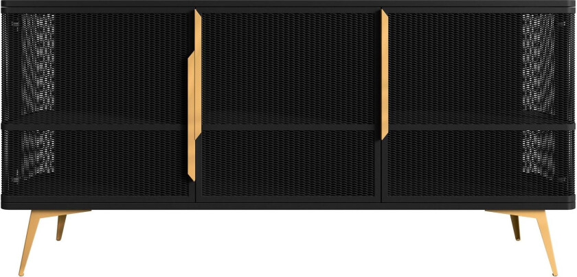 Mireva skjenk 180 cm - svart, gull