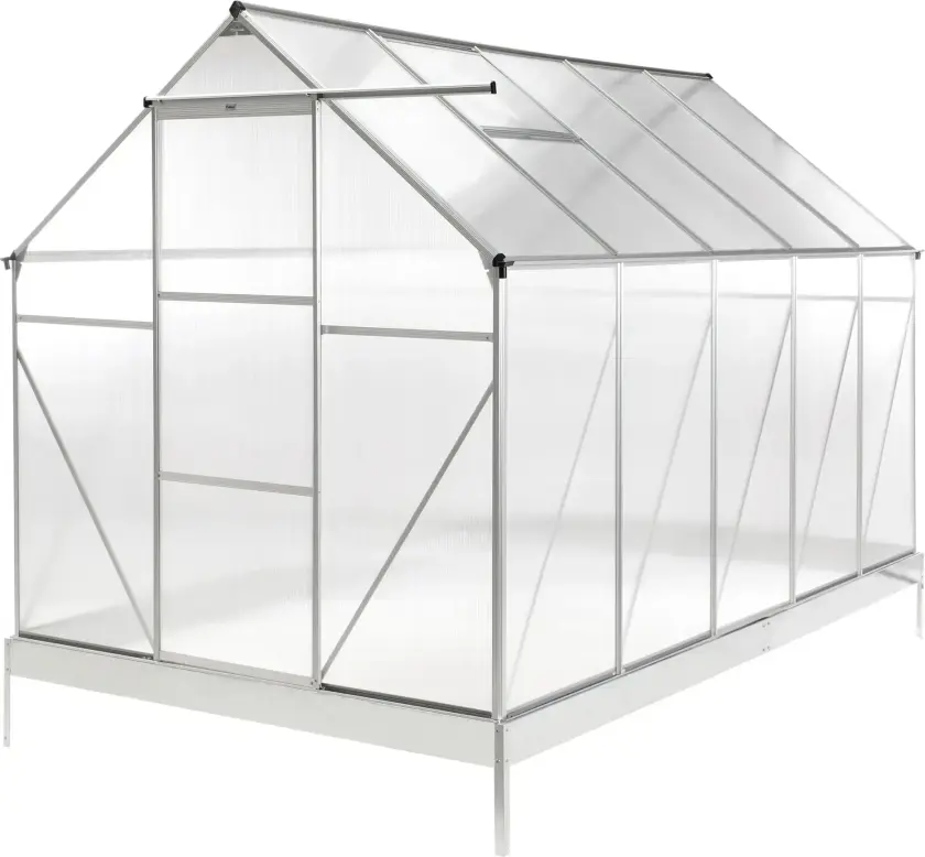 Bilde av Drivhus for hage Apulia Sølv 315 cm - Sølv/Transparent