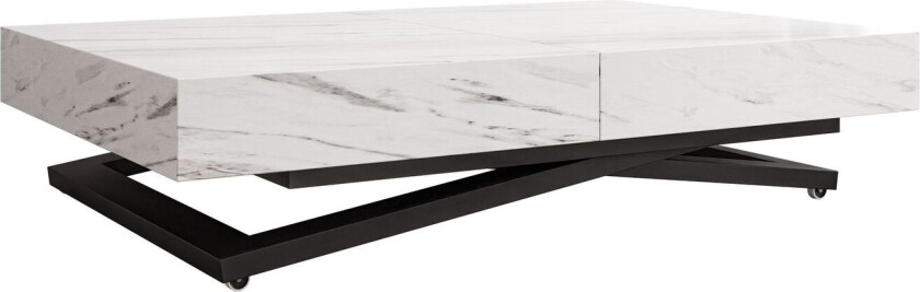 Avendi sofabord 120 cm - Svart, hvit marmor