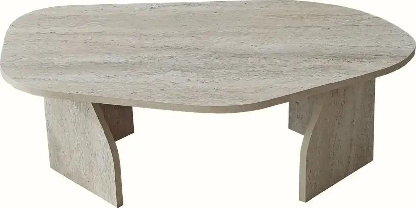 Berriaren Sofabord 100 cm - travertin og fume