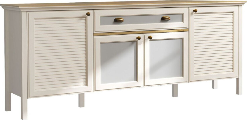 Tenora Konsollbord 202 cm - Krem, eik, grå