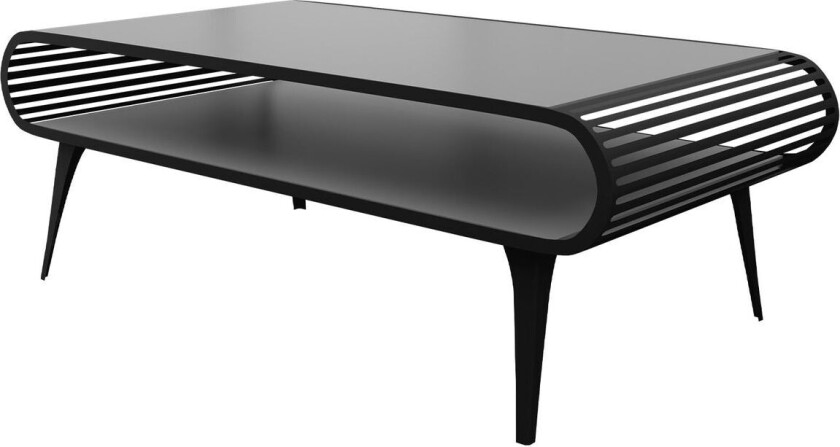 Salvaris Sofabord 120 cm - Svart med grå bordplate