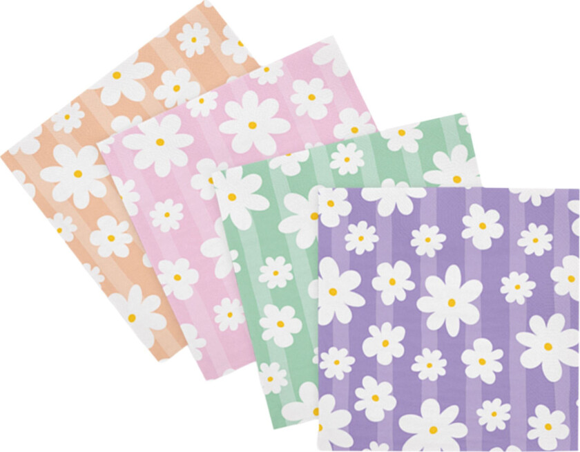 Servietter Daisies - 20-pakning