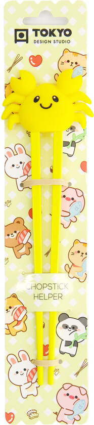 Spisepinner krabbe 22 cm, gul