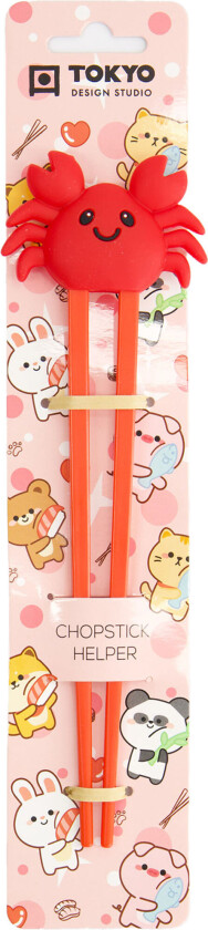 Spisepinner krabbe 22 cm, rød