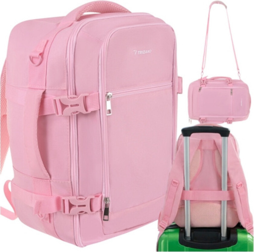 Håndbagasje Kabinkoffert Ryanair & WizzAir - Reisekoffert Ryggsekk - 40x25x20cm - Rosa