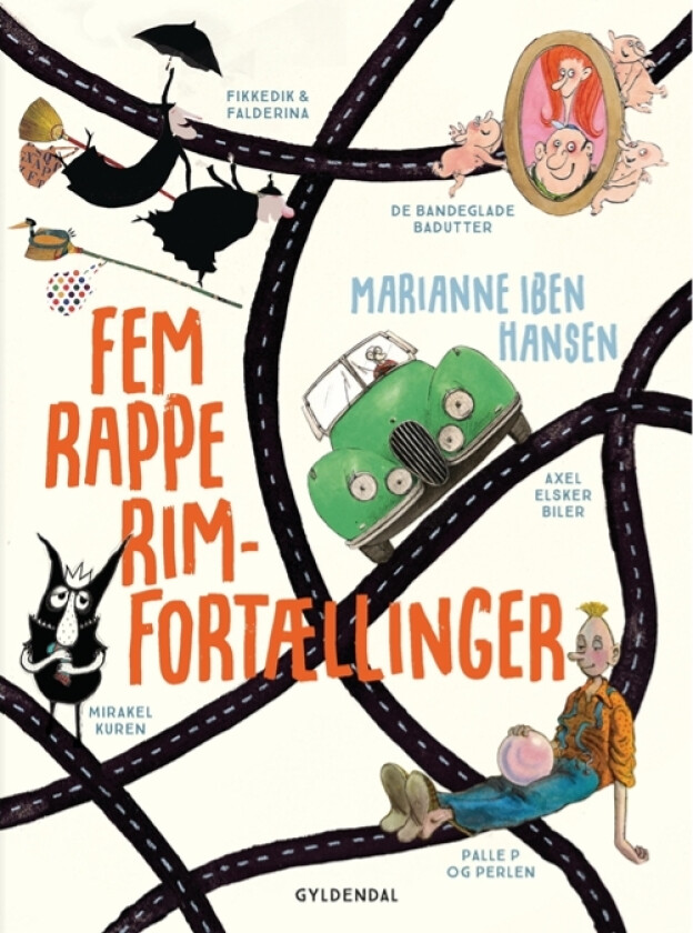 Fem rappe rim-fortællinger | Marianne Iben Hansen Bo Odgaard Iversen Jon Ranheimsæter Bodil Molich Hanne Bartholin | Språk: Dansk