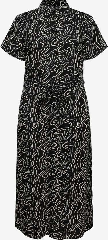Skjortekjole vmCeasy Joy S/S Long Shirt Dress WV - Svart